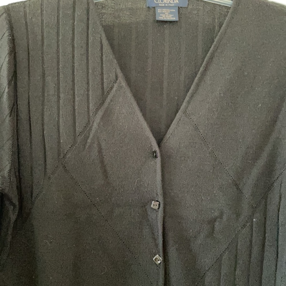 NWOT Clorinda XL Italian Wool Blend Light Cardigan